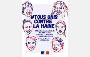 Semaine d'éducation contre le racisme et l'antisémitisme du 21 au 28 mars.
