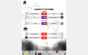 🔴⚫ PROGRAMME MATCHS | 17 OCTOBRE 🤾‍♀️🤾‍♂️