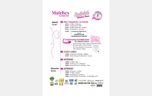 OCTOBRE ROSE Matchs du weekend 11 &amp; 12 octobre 2025 