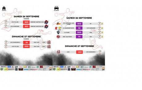 🔴⚫ PROGRAMME MATCHS | 26 &amp; 27 SEPTEMBRE 🤾‍♀️🤾‍♂️