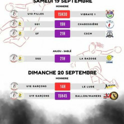 🔴⚫ PROGRAMME MATCHS | 19 & 20 SEPTEMBRE 🤾‍♀️🤾‍♂️